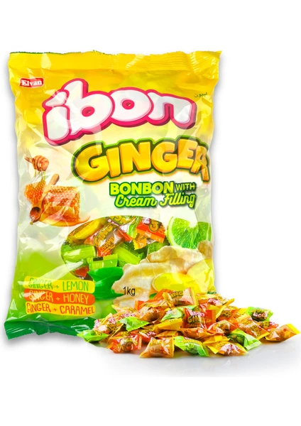 Ibon Ginger Zencefilli Şeker 1000 Gr. (1 Poşet)