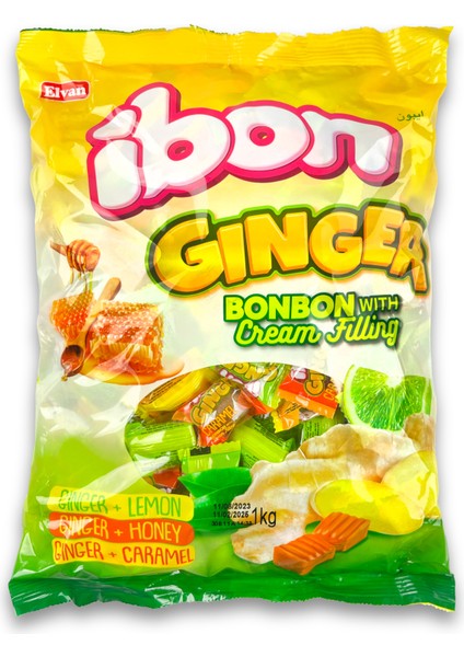 Ibon Ginger Zencefilli Şeker 1000 Gr. (1 Poşet)