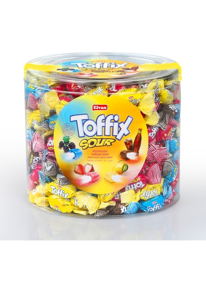 Toffix Sour Silindir 1000Gr. (1 Kutu)