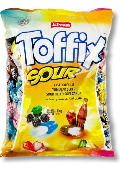 Toffix Sour Mix Şeker 1000 Gr. (1 Poşet)