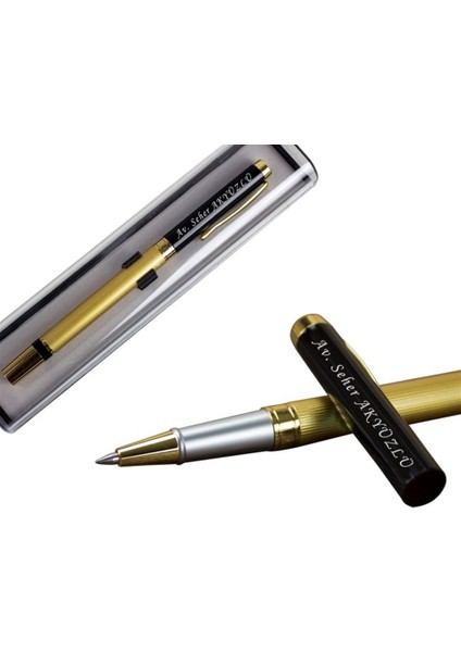 Isme Özel Besmele Temalı Altın Rengi Işlemeli Roller Kalem​ modelleri