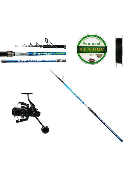 Sea Horse Seahorse 420 Long Cast - Black Hawk 10000 Kampanyalı Surf Olta Seti