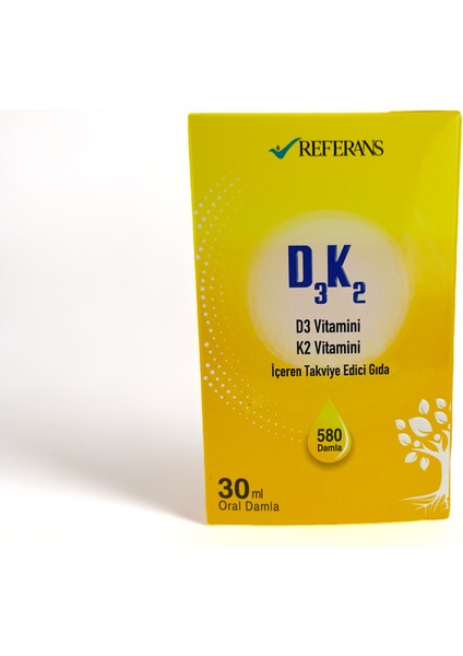 Vitamin D3K2 30 ml 580 Damla