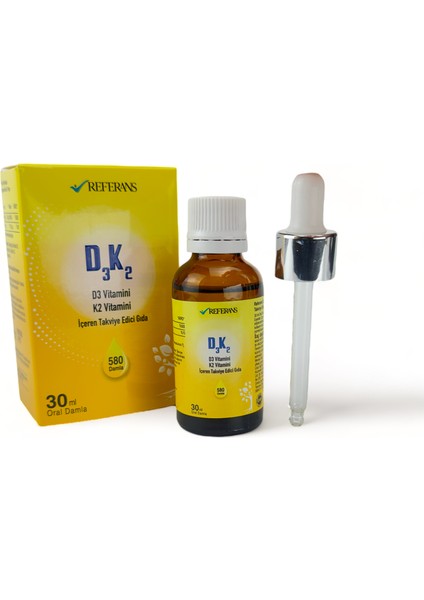 Vitamin D3K2 30 ml 580 Damla