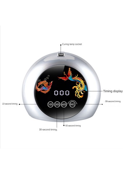 660NM Dalgaboyu Kırmızı Işık Manikür Lambası Yüksek Güç 360° Uv Kür Fototerapi Makinesi LED Manikür Lambası Mor Ab Tak (Yurt Dışından)