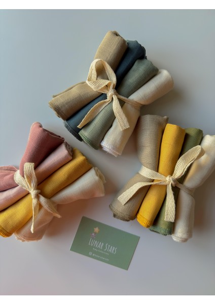 %100 Organik Muslin Bebek Ağız ve Salya Silme Mendili