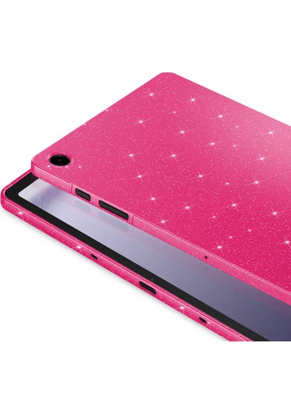 Appfube Galaxy Tab S7 T870 Simli Parlak Görünümlü Zore Tablet Koton Kılıf-Pembe modelleri