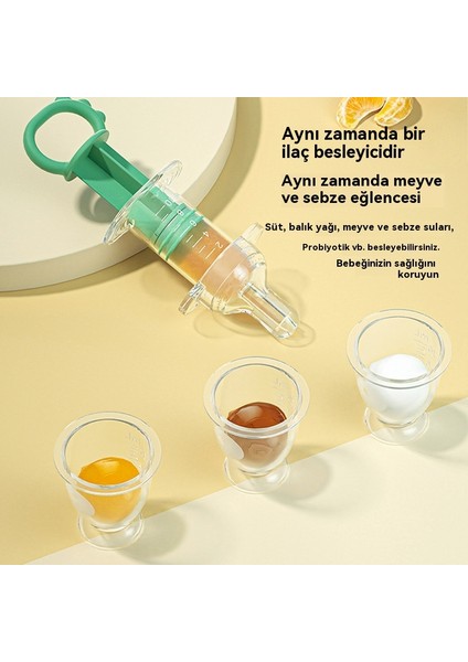 Bebek ve Yürümeye Başlayan Çocuk Için Ilaç Besleme Damlalığı Dört Parçalı Set (Yurt Dışından)