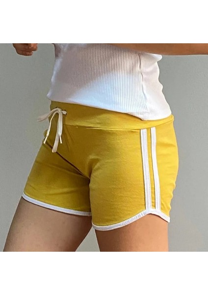 Yırtmaçlı Ipli Penye Mini Şort fiyatları