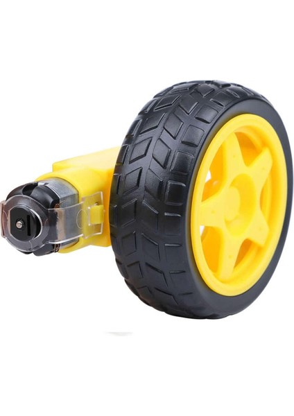 200RPM Tt Motor ve Tekerlek Seti Araba Robot Akılı Araç Oyuncak 250RPM Dc 3V-9V