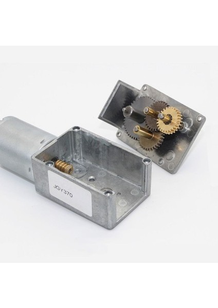 JGY370 Dc 12V 60 Rpm Redüktörlü Dc Motor 2 Yönde Dönme L Tip 1kg.cm Yüksek Tork Metal Dişli