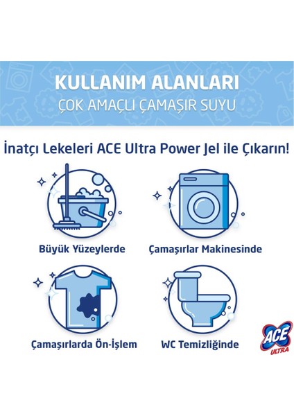 Ultra Power Jel Kıvamlı Çamaşır Suyu Dağ Tazeliği 750 ml x 12 Adet