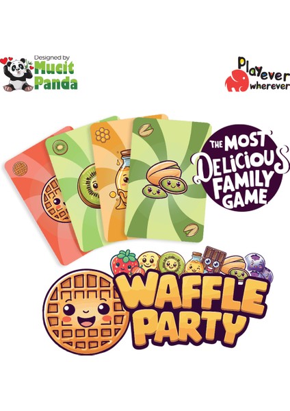 Waffle Party, Okul Öncesi Dikkat, Görsel Algı ve Refleks Geliştiren Kart Oyunu (4-7 Yaş)