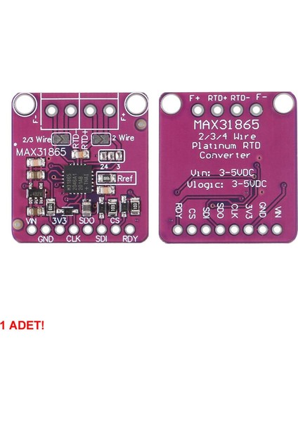 MAX31865 Thermocouple Modül ve 1 Metre PT100 Sensör Rtd Sıcaklık Isı Sensör Okuyucu Kazan Termostat