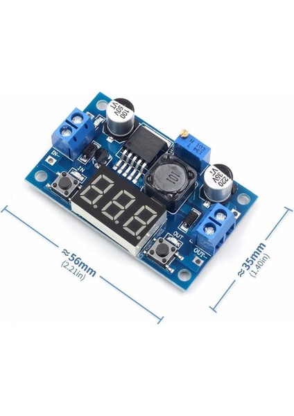 Voltmetreli LM2596 Ayarlı Modül Ayarlanabilir 3A Güç Kaynağı