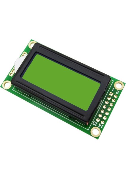 0802A 2x8 Yeşil Karakter LCD Modül Display Ekran 5V Siyah Yazı 8x2 8 x 2 LCD Menü Yazı