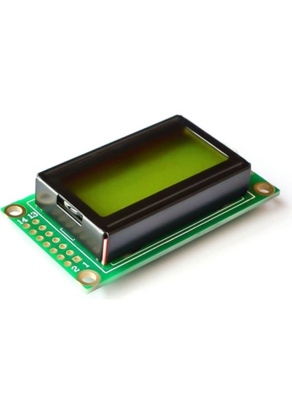 0802A 2x8 Yeşil Karakter LCD Modül Display Ekran 5V Siyah Yazı 8x2 8 x 2 LCD Menü Yazı