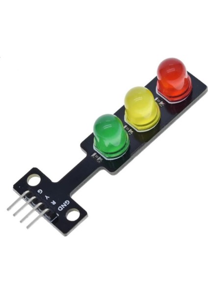 Trafik Işık LED Modülü 5V Ortak Katot 8mm LED Kırmızı Sarı Yeşil