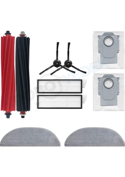 Roborock S8 Maxv Ultra Uyumlu Yedek Fırça Hepa Filtre Toz Torba Mop Seti-10 Parça