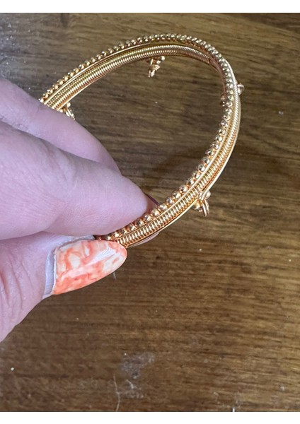 Altın Sarısı Pandora Kadın Bilezik Çap 7 cm