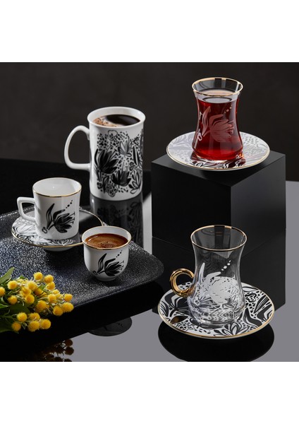 Monochrome 60 ml 6 Parça Porselen Mırra Bardağı 9-01120015