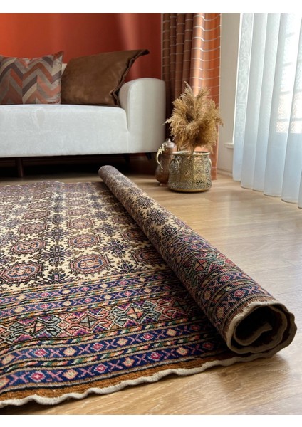 Designev 147x222 Cm  Büyük Boy Boho Stili Modern Uşak Halısı El Dokuma