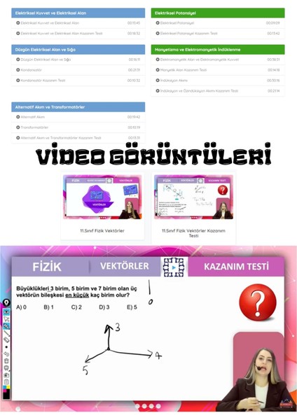 11. Sınıf Fizik Online Görüntülü Eğitim Seti
