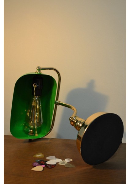 Yeşil Burasıtoptancı Banker Masa Lambası Enerji Tasarrufu Kablolu 32 x 25 Metal E27 fiyatları