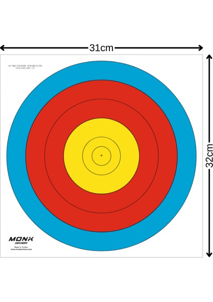 Hedef Kağıdı 60 cm 5 Halka 10'lu Paket