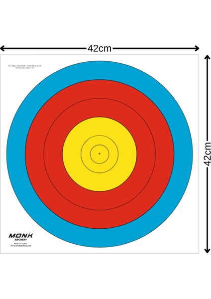 Hedef Kağıdı 80 cm 5 Halka 10'lu Paket