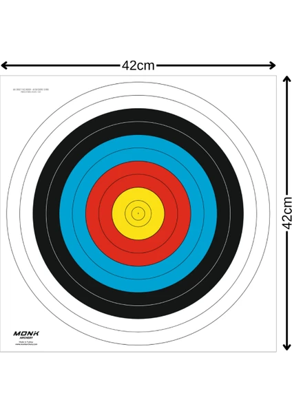 Hedef Kağıdı 40 cm 10 Halka 10'lu Paket