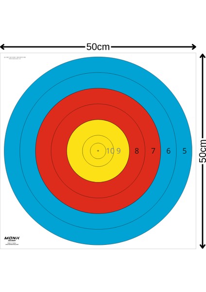 Hedef Kağıdı 80 cm 6 Halka 10'lu Paket