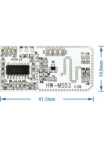 HW-MS03 Mikrodalga Radar Sensör Modül 2.4ghz / 5.8ghz Kablosuz Alarm Dedektör Işık Kontrol Otomatik