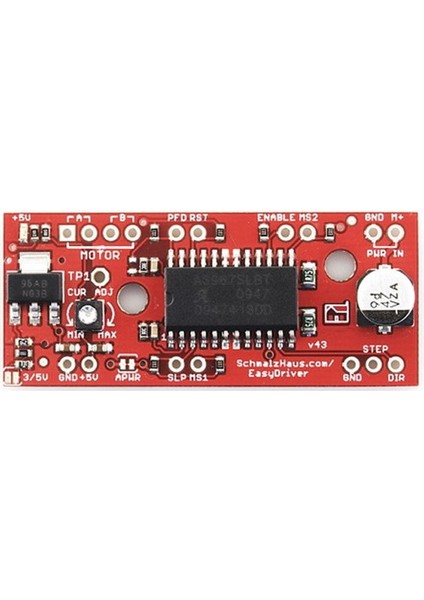 A3967 Easydriver Step Motor Sürücü Modül Dc 6-30V 0.75A Faz Akımı 2 Faz 4 Telli Step Motor Sürme