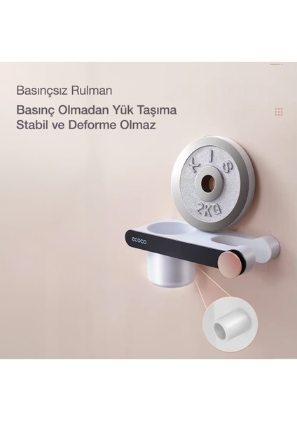 Ecoco Duvara Yapışkanlı Saç Kurutma Makinesi Tutacağı ve Banyo Düzenleyici modelleri