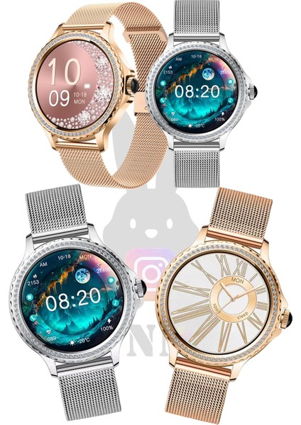 Huawei Uyumlu Akıllı Saat Mini Kadınlar Için Konuşma Özellikli Amoled
