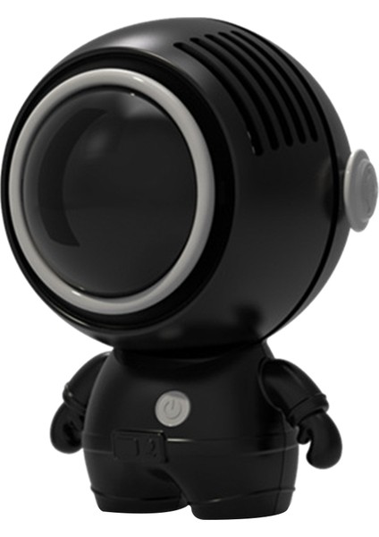 Mini El Fanı Sevimli Astronot Soğutma Taşınabilir USB Şarj Edilebilir Güvenlik Fanları Kanatsız Çocuklar Öğrenci Siyah (Yurt Dışından)
