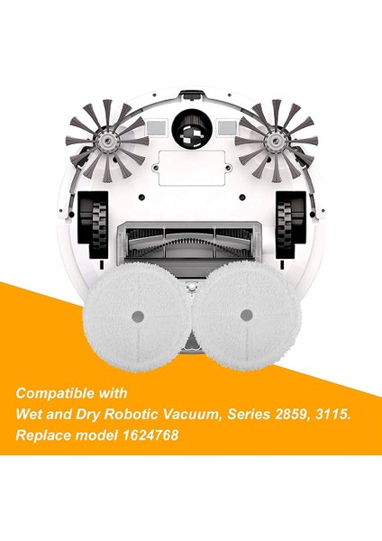 Запасные Части Пылесоса,bissell 3115 2859 Serisi Spinwave Islak ve Kuru Robot Vakum Yeniden Kullanılabilir Ped 6'lı Paket Için Buharlı Mops Pedleri Değiştirme (Yurt Dışından)