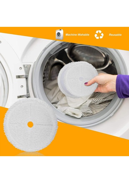 Запасные Части Пылесоса,bissell 3115 2859 Serisi Spinwave Islak ve Kuru Robot Vakum Yeniden Kullanılabilir Ped 6'lı Paket Için Buharlı Mops Pedleri Değiştirme (Yurt Dışından)