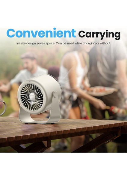 Pille Çalışan Masa Fanı, Ofis, Ev Için Taşınabilir Sessiz Ekran, 100 Hız 115° Eğimli Masa Beyaz (Yurt Dışından) fırsatları