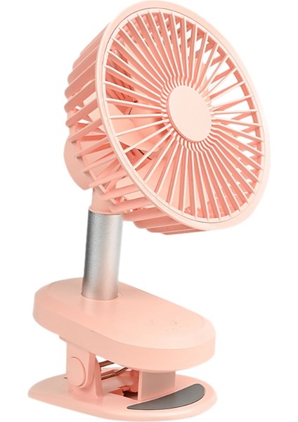 USB ile Güçlendirilmiş Klipsli Fan 6 Inç Taşınabilir 3 Hızlı Güçlü Hava Akışı Küçük, Sağlam Sessiz Pembe (Yurt Dışından)
