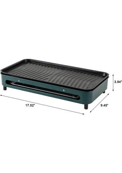 1500 W Elektrikli Izgaralar Tava Kore Barbekü Izgara Yapışmaz Dumansız Barbekü Makinesi Rotisserie Kavurma Ab Tak Yeşil (Yurt Dışından) fiyatları
