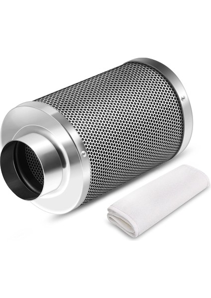 4 Inç Hava Karbon Filtresi Koku Kontrolü, Ters Çevrilebilir Flanş, Ön Filtre Dahil, Çadır Odaları Yetiştirme Için Koklama Temizleyici (Yurt Dışından)