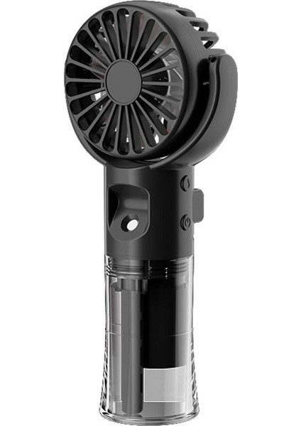 F4 El Misting Fan Nemlendirici Asılı Boyun Katlanır Mini Fan, Siyah (Yurt Dışından)