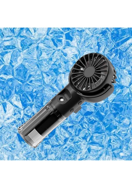 F4 El Misting Fan Nemlendirici Asılı Boyun Katlanır Mini Fan, Siyah (Yurt Dışından)