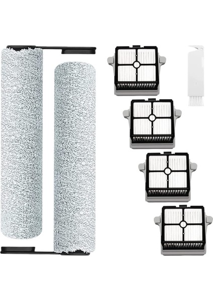 Floor One S7 Pro Akülü Elektrikli Süpürge Aksesuarları Için Yedek Hepa Düzeneği ve Fırça Rulo Seti (Yurt Dışından)