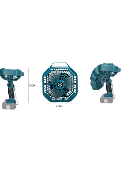 Işık ile 18V Lityum Pil Için Dikey Fan USB Taşınabilir Kamp Açık (Yurt Dışından)