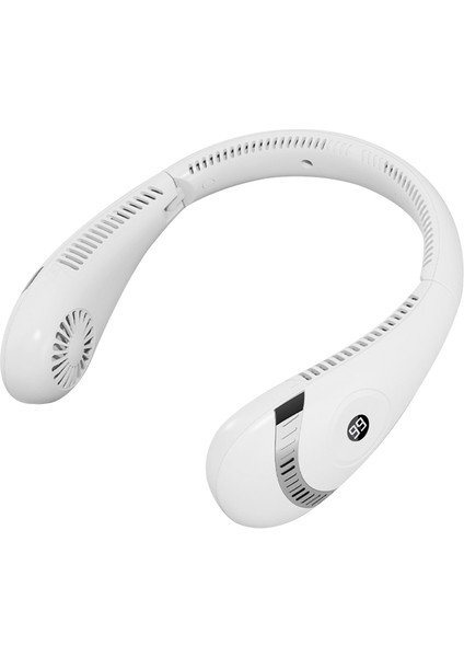 Taşınabilir Boyun Fanı Katlanabilir LED Ekran 360°SOĞUTMA 5000MAH 3 Hızla Şarj Edilebilir Dış Mekan Seyahati Için Kişisel (Yurt Dışından)