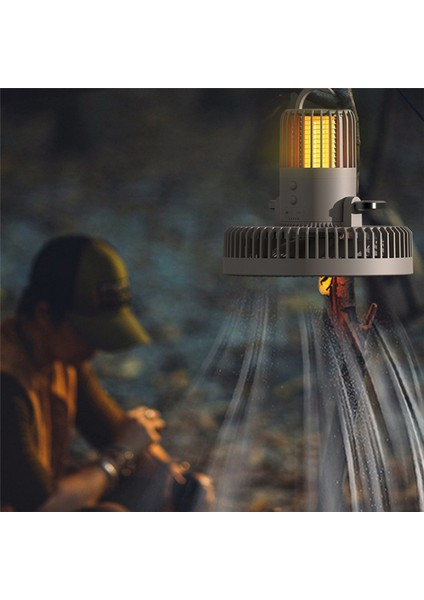 Açık Kamp Sivrisinek Lambası Fan Çok Fonksiyonlu Tavan USB Ücretli Masa Tripod Standı Hava Soğutma Taşınabilir (Yurt Dışından)