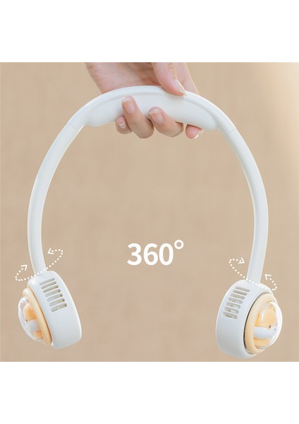 Taşınabilir Boyun Fanı 1800 Mah USB Elektrikli Fan Mini Ventilador Spor Için Soğutma Bladeless Sessiz Boyun Bandı - Pembe (Yurt Dışından)